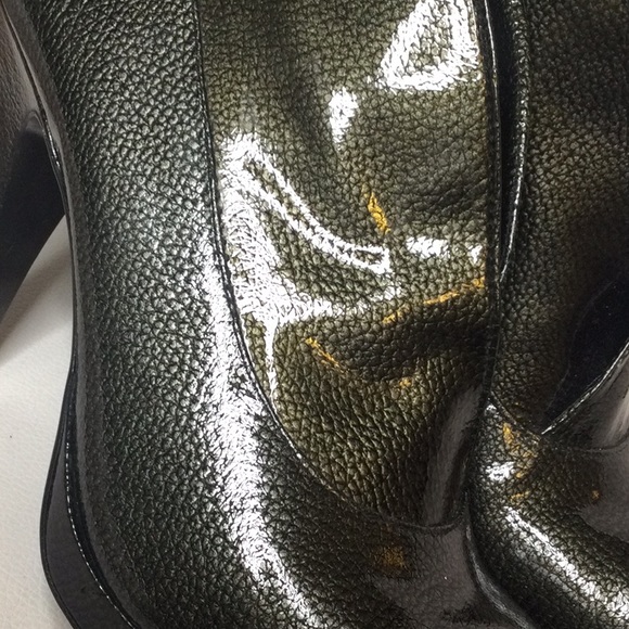 GUC Jessica Simpson Olive Patent Ankle Booties,10M - Picture 15 of 15